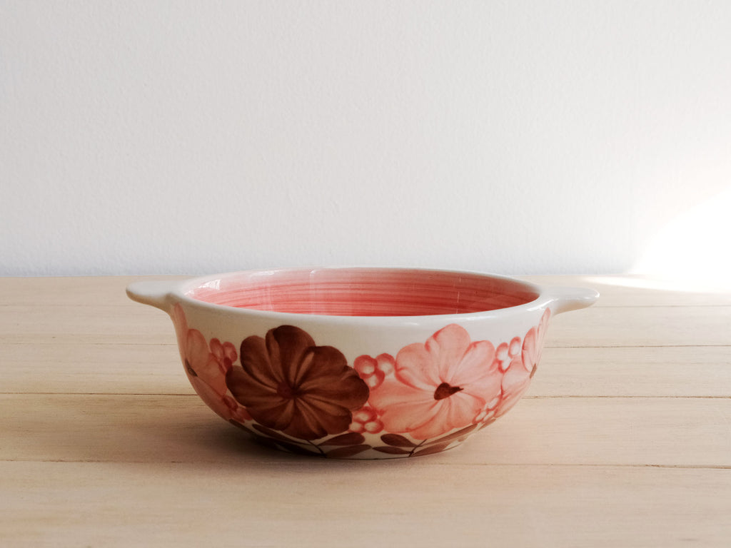 handpainted flower bowl