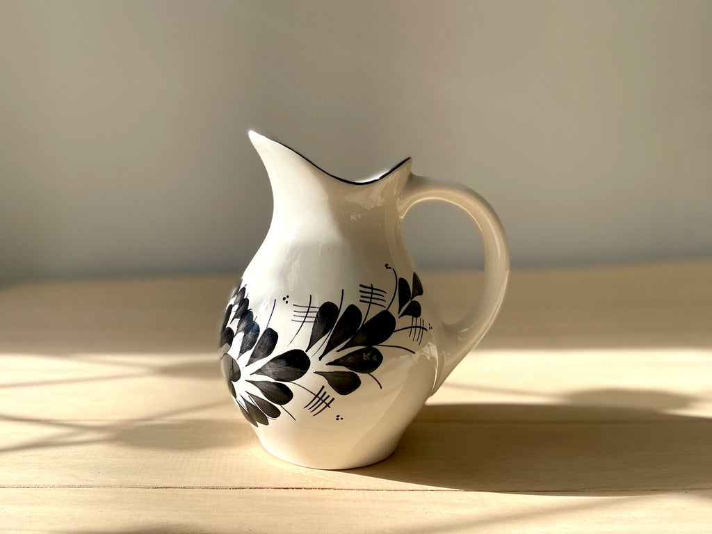 painted ceramic pitcher