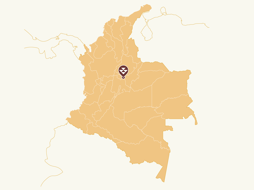Map of Colombia. Region of Boyaca Raquira.