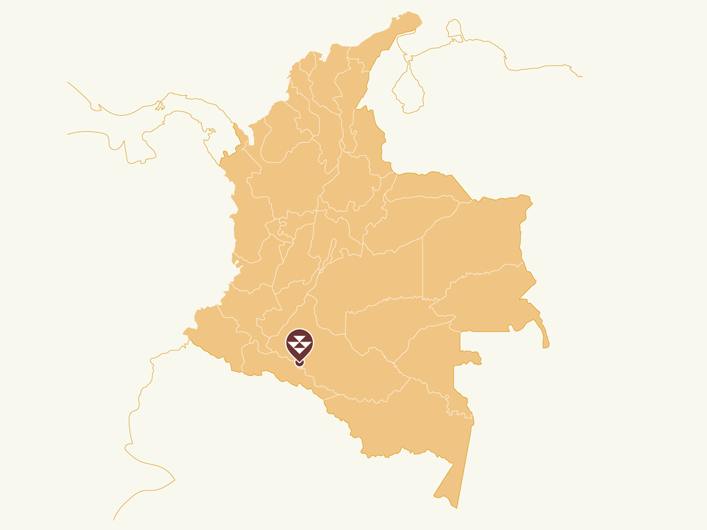 Map of Colombia. Caqueta Solano region.