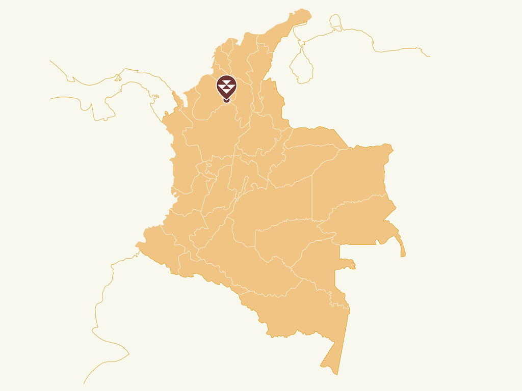 Map of Colombia. Region of Cordoba Ayapel.